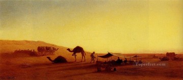 Un campamento árabe1 El orientalista árabe Charles Theodore Frere Pinturas al óleo